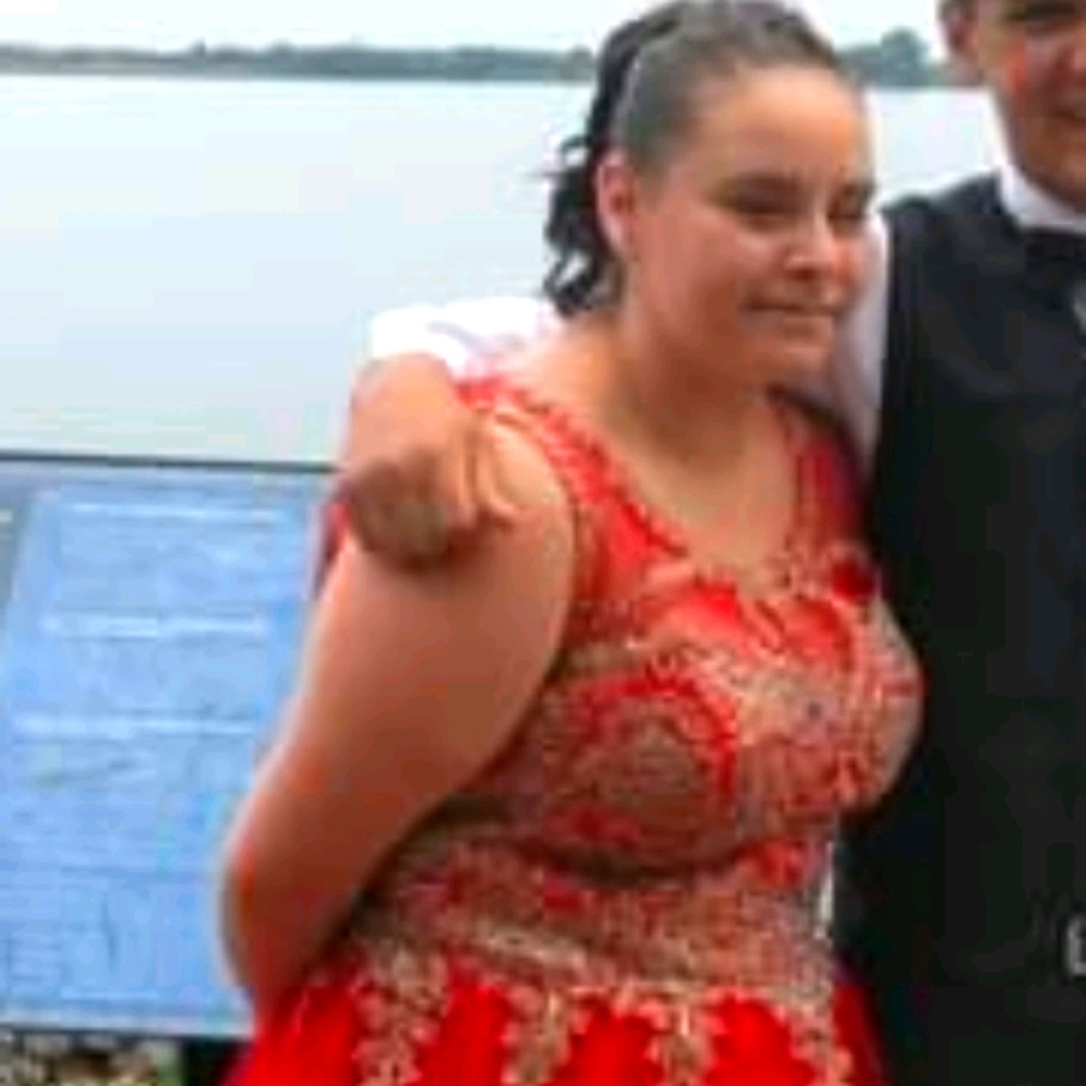 Red and gold dress 2XL